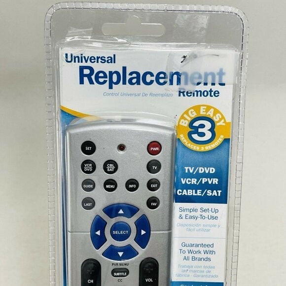 One For All Universal Brand Replacement Remote Big Number Button Tv DVD Urc3220 - Picture 3 of 8